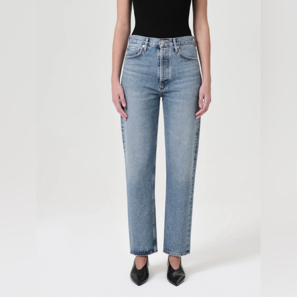 Awesome AGOLDE 90'S PINCH WAIST HIGH RISE STRAIGHT IN NAVIGATE - Sz 32